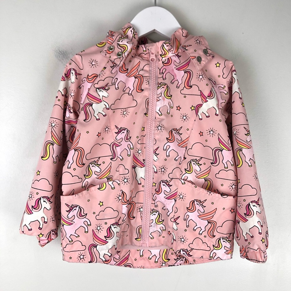 Epic threads Unicorn color changing raincoat 3T